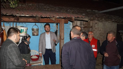 Başkan Talay'dan evi yanan Hacer Teyzemize ziyaret