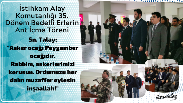 Başkan Talay, Ant İçme Töreni'ne Katıldı.