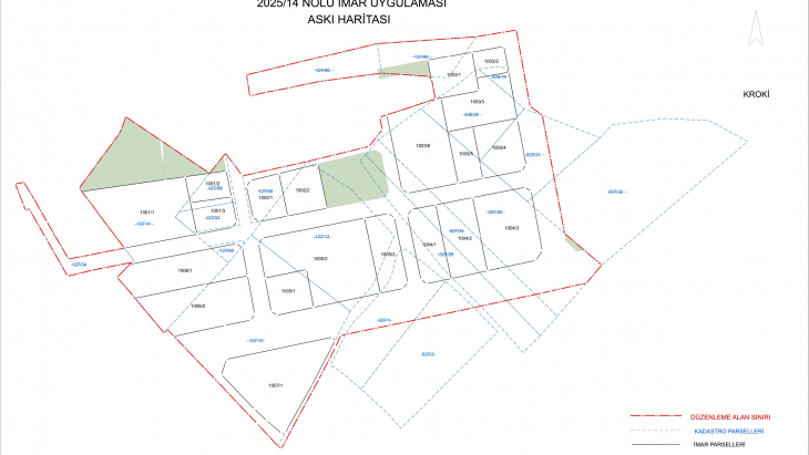 Pınarhisar İlçesi, Orta Mahallesi 2025/14 Nolu İmar Uygulaması
