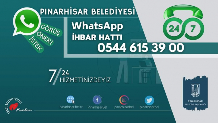 WhatsApp İhbar Hattımız İle İstek, Görüş ve önerilerinizi Bizimle Paylaşabilirsiniz..