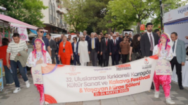 32. Uluslararası Kırklareli Karagöz Kültür, Sanat ve Kakava Festivali’nin açılış kortejine katılım sağladık.