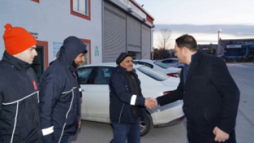 Belediye Başkanımız Sayın İhsan Talay Haftanın ilk mesai başlangıcında personelimizi ziyaret ederek hayırlı işler diledi.