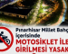 Pınarhisar Millet Bahçesi içerisinde vatandaşlarımızın huzuru, güvenliği ve ortak kullanım alanlarının korunması amacıyla motosiklet ile giriş yapılması yasaktır.